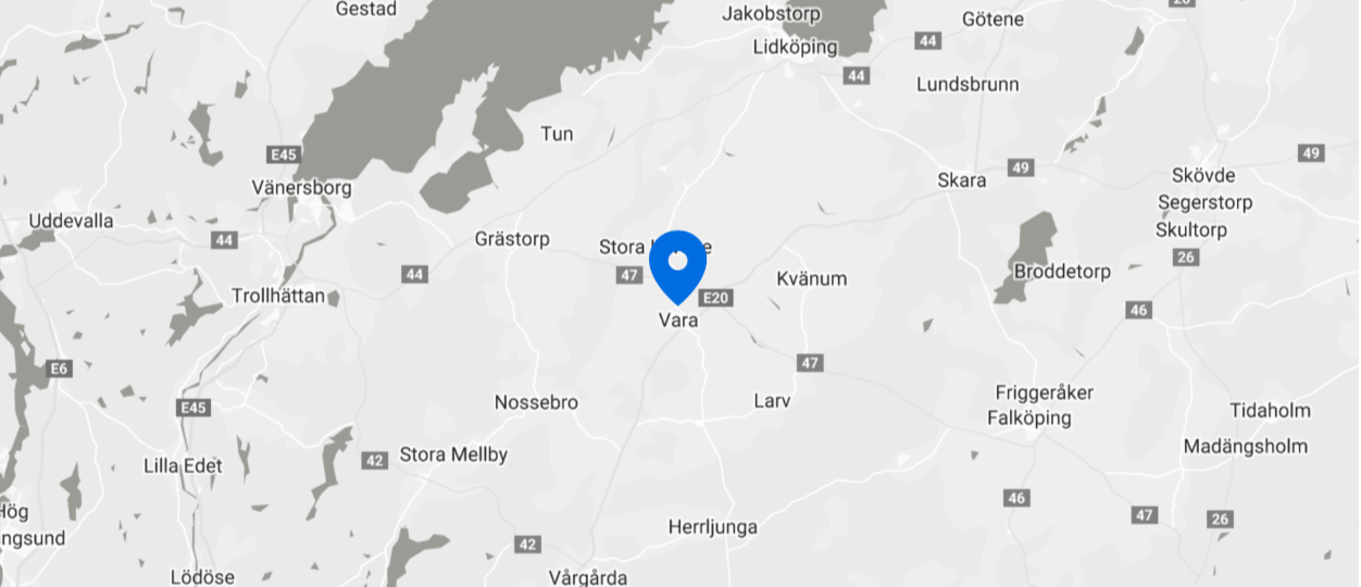 Map showing location of HQ